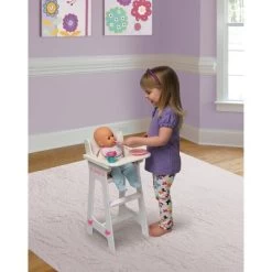 Badger Basket Doll High Chair With Accessories And Free Personalization Kit - White/Pink/Gingham -Toy Doll World GUEST 03c60dc7 ebb3 4320 a042 ef89c1be0a7d