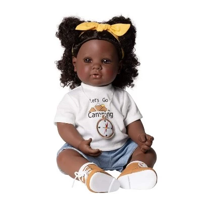 Adora Realistic Black Baby Doll Happy Camper Toddler Doll - 20 Inch, Soft CuddleMe Vinyl, Black Hair, Brown Eyes 8 Adora Realistic Black Baby Doll Happy Camper Toddler Doll - 20 Inch, Soft CuddleMe Vinyl, Black Hair, Brown Eyes - Image 6