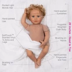 Paradise Galleries Reborn Toddler Girl Doll Lovey, 20 Inch With Medium Skin Tone, Light Blonde Hair And Blue Eyes, Made In SoftTouch Vinyl 9 Paradise Galleries Reborn Toddler Girl Doll Lovey, 20 Inch With Medium Skin Tone, Light Blonde Hair And Blue Eyes, Made In SoftTouch Vinyl -Toy Doll World GUEST 0a4858e4 fd08 4bcf ab1b 2234a54bb267