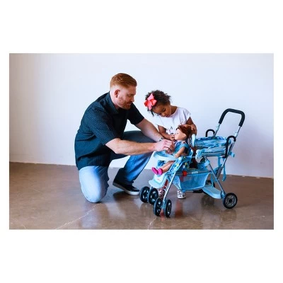 Joovy Baby Doll Caboose Tandem Stroller - Blue Dot 4 Joovy Baby Doll Caboose Tandem Stroller - Blue Dot - Image 2