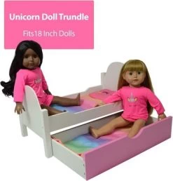 The New York Doll Collection Unicorn Wooden Doll Bed -Toy Doll World GUEST 0fa087ff 9ede 4a0b a490 77e3805a027b
