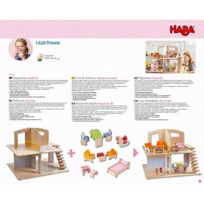 HABA Little Friends Dollhouse City Villa With 10 Pieces Of Furniture 11 HABA Little Friends Dollhouse City Villa With 10 Pieces Of Furniture - Image 9