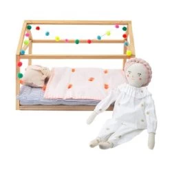 Meri-Meri Meri Meri Wooden Bed Dolly Accessory (Pack Of 1) -Toy Doll World GUEST 12fb9011 b131 4bec a124 3d32383fb5b1