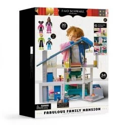 FAO Schwarz Toy Wood Ultimate Doll House LED -Toy Doll World GUEST 1417ea9d 2e09 4690 9734 e15bff9316ef