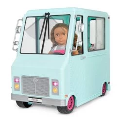 Our Generation Sweet Stop Ice Cream Truck With Electronics For 18" Dolls - Light Blue -Toy Doll World GUEST 150613b4 5998 4031 975f 72a276a681af