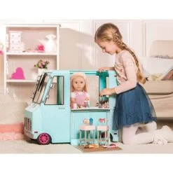 Our Generation Sweet Stop Ice Cream Truck With Electronics For 18" Dolls - Light Blue -Toy Doll World GUEST 1870b526 40f0 49e2 aa0b 0514dcc6ef48