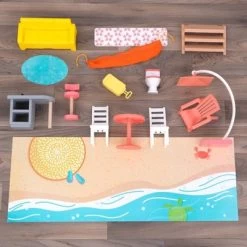 Kidkraft Ferris Wheel Fun Beach House Wooden 360-Play Dollhouse With 19 Accessories -Toy Doll World GUEST 1a3a3146 0c08 4ded abb9 fc696c0e1b37