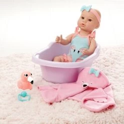 Madame Alexander 14" Small Wonders Sweet & Happy Baby Bath Set