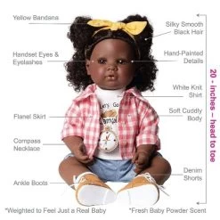 Adora Realistic Black Baby Doll Happy Camper Toddler Doll - 20 Inch, Soft CuddleMe Vinyl, Black Hair, Brown Eyes 12 Adora Realistic Black Baby Doll Happy Camper Toddler Doll - 20 Inch, Soft CuddleMe Vinyl, Black Hair, Brown Eyes -Toy Doll World GUEST 1bb6d13b 2a94 4e0f 9ce7 7bff1b7af85c