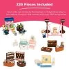 Best Choice Products Deluxe Cottage Dollhouse Mansion Pretend Toy Playset W/ 225 Accessories And Tiny Critters For Kids