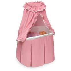 Badger Basket Kisses Rocking Doll Bassinet - Pink/White -Toy Doll World GUEST 1f3ec27c 91d3 4783 b613 970c239a19ce