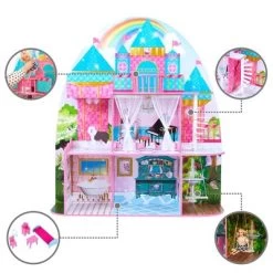 Olivia's Little World By Teamson Kids Furnished Castle Dollhouse For 12" Dolls -Toy Doll World GUEST 2550dc0f 3010 4f04 b250 fec3296501c9