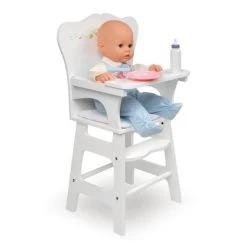 Badger Basket White Rose Doll High Chair -Toy Doll World GUEST 28411e8f fa6b 489d 8c53 2895fa982bf7