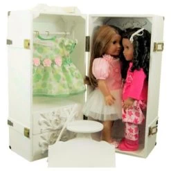 The Queen's Treasures 18 Inch Doll Furniture,Clothes Storage Trunk Case -Toy Doll World GUEST 306dd10c bd4c 471d 80a1 0cd08ae2cff2