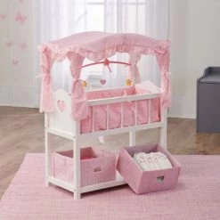 Badger Basket Doll Canopy Crib With Mobile & Storage Bins -Toy Doll World GUEST 30b0e111 3441 4930 ab26 a07203b68958