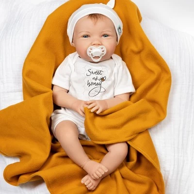 Paradise Galleries Realistic Toddler Doll - Sweet As Honey, 5-Piece Reborn Doll Gift Set With Magnetic Pacifier, 3+ 8 Paradise Galleries Realistic Toddler Doll - Sweet As Honey, 5-Piece Reborn Doll Gift Set With Magnetic Pacifier, 3+ - Image 6