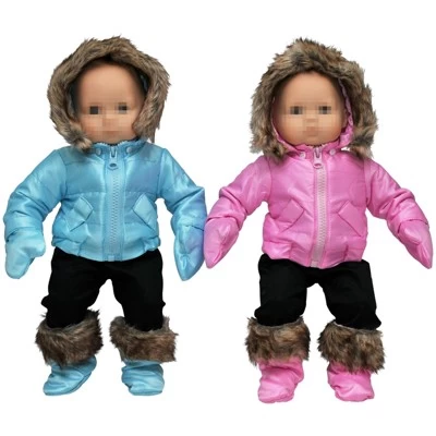 The Queen's Treasures 15" Baby Doll Clothes Set Of Two Winter Outerwear 4 The Queen's Treasures 15" Baby Doll Clothes Set Of Two Winter Outerwear - Image 2