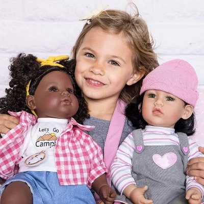 Adora Realistic Black Baby Doll Happy Camper Toddler Doll - 20 Inch, Soft CuddleMe Vinyl, Black Hair, Brown Eyes 9 Adora Realistic Black Baby Doll Happy Camper Toddler Doll - 20 Inch, Soft CuddleMe Vinyl, Black Hair, Brown Eyes - Image 7