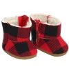 Sophia’s Buffalo Check Boots For 18” Dolls, Black/Red
