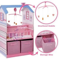 Olivia's Little World Childrens Wooden Doll Changing Station Dollhouse TD-11460W -Toy Doll World GUEST 3a1738fc 7e04 4d74 b75e 598b885f4cba