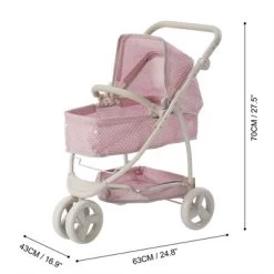 Olivia's Little World 2 In 1 Baby Doll Stroller Pram Foldable Pink/Grey OL-00009 -Toy Doll World GUEST 3a443b15 32f9 4a2c a71c e9a6c5680570
