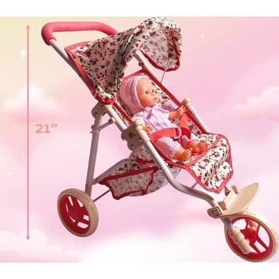 The New York Doll Collection Baby Doll Stroller - Jogging Toy Stroller 6 The New York Doll Collection Baby Doll Stroller - Jogging Toy Stroller - Image 4
