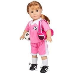 Dress Along Dolly Soccer Uniform Outfit For American Girl Doll -Toy Doll World GUEST 3c6708f3 ebc1 4606 8908 98dfe1400645