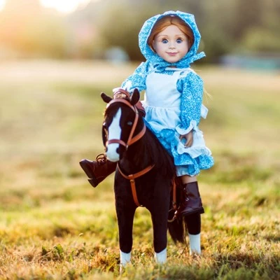 The Queen's Treasures 18 Inch Doll Clothes 4 Piece Blue Calico Dress 4 The Queen's Treasures 18 Inch Doll Clothes 4 Piece Blue Calico Dress - Image 2