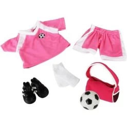 Dress Along Dolly Soccer Uniform Outfit For American Girl Doll
