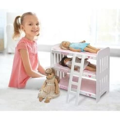 Badger Basket Triple Doll Bunk Bed With Ladder, Bedding, And Free Personalization Kit - Pink Gingham 11 Badger Basket Triple Doll Bunk Bed With Ladder, Bedding, And Free Personalization Kit - Pink Gingham -Toy Doll World GUEST 42ea9ba3 99db 4245 af58 706945fd05de