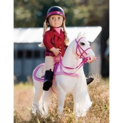 Our Generation Lily Anna With Horseback Riding Outfit & Book 18" Posable Doll