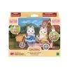 Calico Critters Tandem Cycling Set Husky Sister & Brother