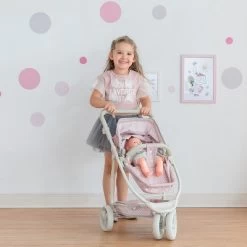 Olivia's Little World 2 In 1 Baby Doll Stroller Pram Foldable Pink/Grey OL-00009 -Toy Doll World GUEST 497e5565 83f2 4bd5 a195 db51cbfe4313