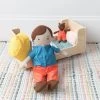 Manhattan Toy Sleep Tight Wooden Play Sleigh Bed With Pillow And Blanket For Dolls And Stuffed Animals