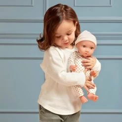 LullaBaby Doll With Polka Dot Ivory Pajama And Pacifier