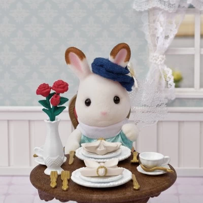 Calico Critters Town Series Chic Dining Table Set, Dollhouse Furniture 4 Calico Critters Town Series Chic Dining Table Set, Dollhouse Furniture - Image 2