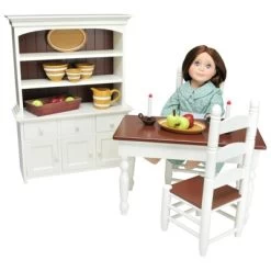 The Queen's Treasures 18 In Doll Fully Wooden Kitchen Table And Two Chairs -Toy Doll World GUEST 5355771a 261b 4832 83e0 617a946d6a61