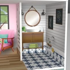 Olivia's Little World By Teamson Kids Wooden Dreamland Farmhouse Dollhouse Set -Toy Doll World GUEST 535778d0 a7fe 4e89 8251 48cb64cc174b