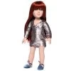 I'M A GIRLY Dress With Silver Glitter Sequin Outfit - Fits I'M A GIRLY 18" Fashion Doll