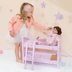 Olivia's Little World - Twinkle Stars Princess 18" Doll Double Bunk Bed