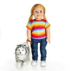 The Queen's Treasures 18 In Doll Husky Puppy Dog With Leash And Collar -Toy Doll World GUEST 66e360d5 42e8 4076 bb00 7fc4749eb422