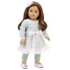 Sophia’s Dress, Leggings And Shoes For 18" Dolls, Gray/Pink