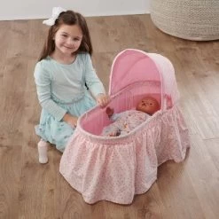 Badger Basket Folding Doll Cradle With Rosebud Fabric -Toy Doll World GUEST 6b49a091 4cd1 42e0 a5ca 06a9b2cc4a7a