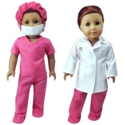 Sophia’s Doll Doctor Scrubs And Lab Coat Set For 18" Dolls