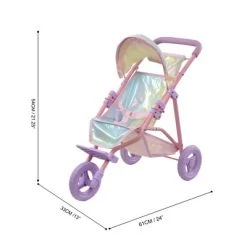 Olivia's Little World Baby Doll Jogging Stroller Buggy Iridescent Color OL-00016 -Toy Doll World GUEST 6c7ec80c 68f8 41d0 81d1 a1130db8852e