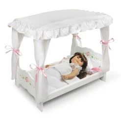 Badger Basket White Rose Doll Canopy Bed 8 Badger Basket White Rose Doll Canopy Bed -Toy Doll World GUEST 6e61b190 48ec 4e4f 9747 09eecab0172d