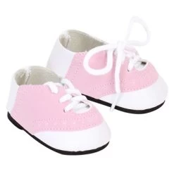 Sophia’s Saddle Shoes For 18” Dolls, Light Pink/White