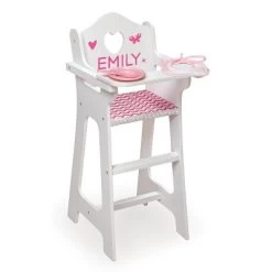 Badger Basket Doll High Chair With Accessories And Free Personalization Kit -Toy Doll World GUEST 73705c40 430b 4e74 b011 5134c16bcb71