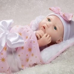 Paradise Galleries Reborn Baby Doll In Silicone-like Vinyl, 19 Inch Newborn Girl Baby Bundles: Born To Sparkle, 7-Piece Ensemble -Toy Doll World GUEST 75c353ce 98c8 4312 b666 b4f576e3bbae