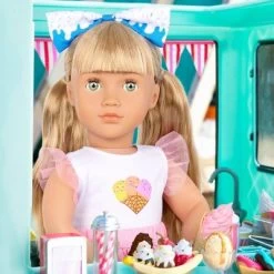 Our Generation Sweet Stop Ice Cream Truck With Electronics For 18" Dolls - Light Blue -Toy Doll World GUEST 775f0562 e76f 4b12 8201 ce7f322af296
